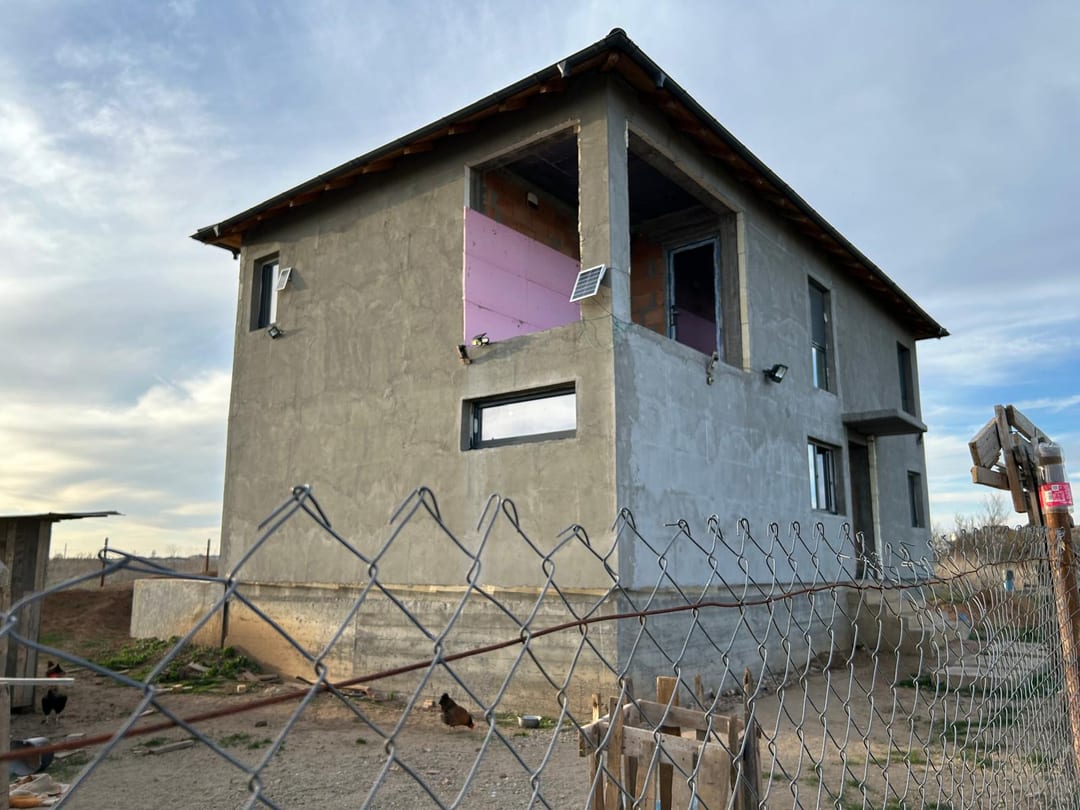 Casa Amza — fotografie execuție, stadiu fațadă