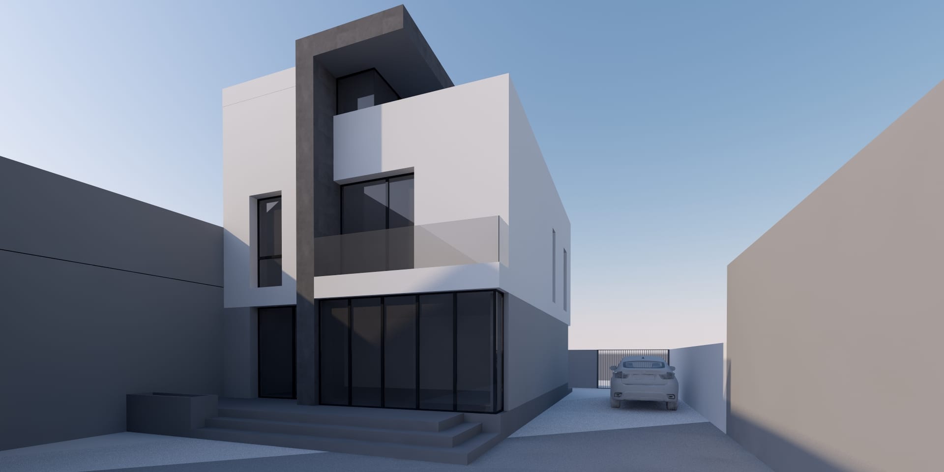 Casa Boccaccio — fațada posterioară