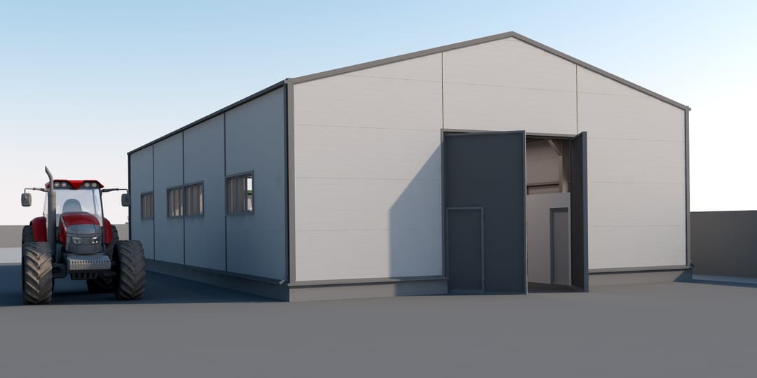 Hala JD Service — fațada cu accesul principal