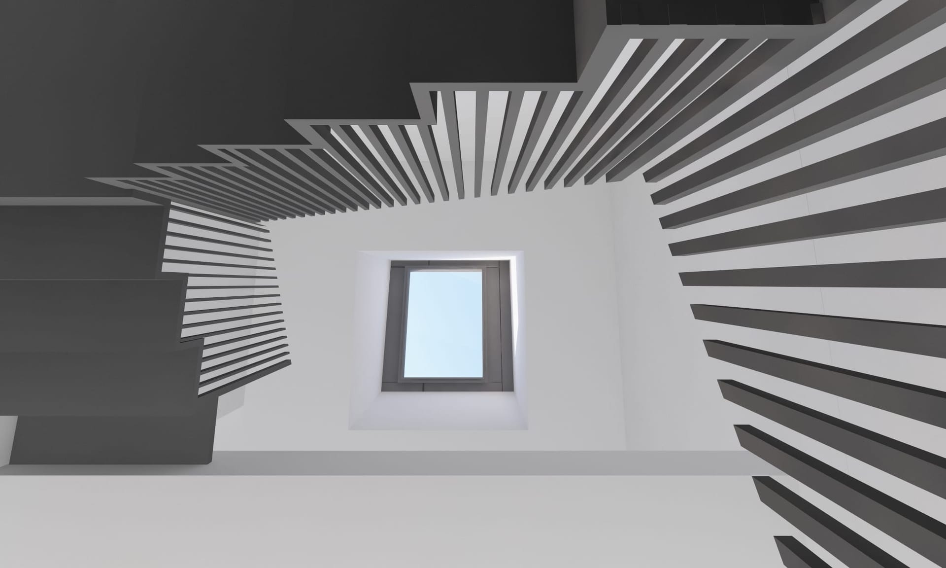 Casa Tătăruși — interior, luminator peste scară